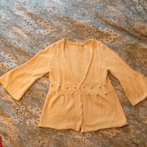 Anthropologie Moth Cream Cardigan S like new